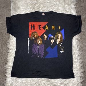 Heart vintage Brigade 1990 tour t shirt double sided